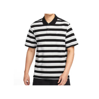 【NIKE 耐吉】Club Stripe Polo 男款 黑灰白色 條紋 運動 上衣 Polo衫 短袖 FN3897-010