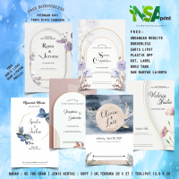 (50 Pcs) Undangan Pernikahan Potrait desain Aesthetic Produk Nsa Print Series MW