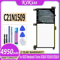 KiKiss Battery C21N1509 4950mAh For ASUS Notebook X Series X556UF X556UR X556UV FL5900U A556U Bateria