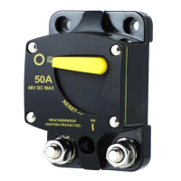 Circuit Breaker Fuse Reset 12-48V Dc Car Audio Amplifier Circuit Breaker Waterproof, 50A