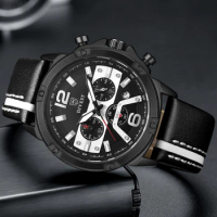DIVEST Brand Top Luxury Fashion Watches Mens Sport Casual Male Military Leather Wrist Watch Chrono Original Relogio Masculino