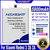 HSABAT 100% New 5800mAh BM47 Battery for Xiaomi Redmi 3 / Redmi 3S / Redmi 3X / Redmi 3 Pro / Redmi 4 / Redmi 4X