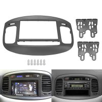 Adaptor rangka fascia papan pemuka radio kereta 2DIN stereo DVD untuk HYUNDAI Accent 2009 12