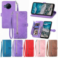 Zipper Wallet Multi Cards Colour Phone Case For Nokia 8.3 7.2 5.4 5.3 4.2 3.4 3.2 2.4 2.3 2.2 1.4 X30 G400 C31 C20 C3 Flip Cover
