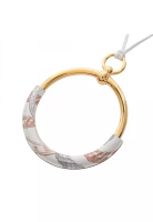 Hermes Pre-Loved Hermès Loop Gran DELLA CAVALLERIA necklace GP leather gold white multicolor