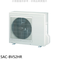全館領券再折★SANLUX台灣三洋【SAC-BV52HR】變頻冷暖1對2分離式冷氣外機