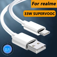33W SuperVOOC Charge Cable USB Type C Charger For Realme 8 6i C15 Q2i Narzo 20 30 C17 7i V3 C15 8i C25s Q3i V13 C25 5G