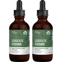 Organic Lugols Iodine 2oz Iodine and Potassium Iodide 2% Solution 3000 mcg - Liquid Supplement Drops