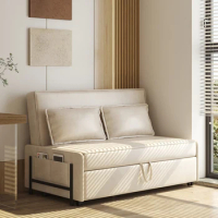 Multi-functional sofa, small apartment, retractable folding single sliding bed, Internet celebrity study