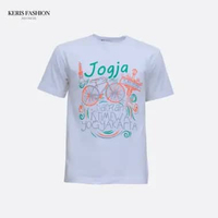 Keris Gallery T-Shirt Dewasa Motif Onthel Jogja - Putih 4S