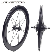 SILVEROCK Alloy Wheelset 6 Speed 16 x1 3/8" 349 Rim Brake Wheels for Brompton 3SIXTY PIKES Folding Bike Wheels Upgrade