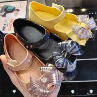 Hot sale New 2024 Mini Jelly Shoes Bowtie Mommy and Me Candy Shoes Girl PVC Bow Princess Jelly Shoes Melissa Sandals SH19113