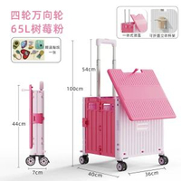 便攜摺疊購物車買餸車小拉車萬向輪塑膠拉桿車小推車