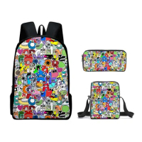 HOT Peripherals Alphabet Lore School Bag Alphabet Legend Backpack Pen Bag Schoolbag Boys Girls Anime Cartoon School Bag Mochila