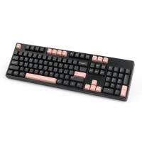 Pink Cherry Blossoms Design Black PBT Keycaps For Cherry Mx Gateron Box Switch Mechanical Gaming Keyboard Cherry Profile Key Cap