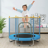 蹦蹦床家用兒童室內寶寶小孩蹭蹭床小型彈跳床帶護網健身房跳跳床 快速出貨