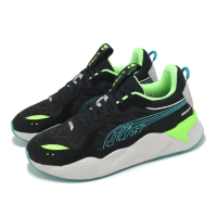 【PUMA】休閒鞋 RS-X Alien 男鞋 黑 藍 綠 麂皮 拼接 緩衝 外星人 復古(400406-01)