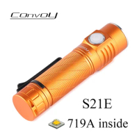 Convoy S21E with 719A Led Linterna Flashlight 21700 Flash Light Torch Fishing Camping Lamp Work Type-c Charging Port