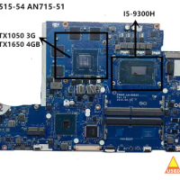 used LA-H501p For Acer Nitro 5 AN515-54 AN715-51 Notebook Motherboard With i5-9300h amd 3G GPU Srf6x.Test
