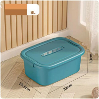 塑膠收納箱【深海藍-中號】  