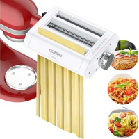 Pasta Attachment for Kitchenaid Mixer Cofun 3 in 1 with Kitchen Aid Pasta Maker Assecories Included Pasta Sheet Roller, Spaghett