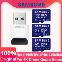 SAMSUNG Original Micro SD PRO Plus 128GB 256GB 512GB A2 Memory Card C10 TF MicroSD Cards SDXC U3 4K For Phone Gopro Drone Camera