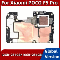 Mainboard for POCO F5 Pro, Unlocked Motherboard, 256GB, Global Rom, Original Logic Board