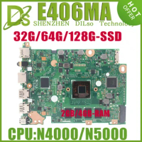 KEFU E406MA MAINboard For VivoBook 14_ASUS Laptop E406MAS Laptop Motherboard W/N5000 N4000 CPU 2GB/4GB-RAM 32GB/64GB/128GB SSD