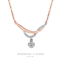 【WEDDING CODE】PT950鉑金14K 鑽石項鍊 ZZ1622雙色(天然鑽石 母親節 現貨禮物)