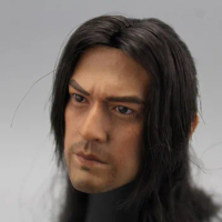 1/6 Takeshi Kaneshiro Head Sculpt Carving with Long Hair Model Fit 12" Soldier Action Figure Body Dolls