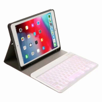 PU Leather Case with 7 Colors Back-lit Bluetooth Keyboard and Pencil Slot for Apple iPad 9.7 2017 2018 iPad Pro 9.7 iPad Air Air