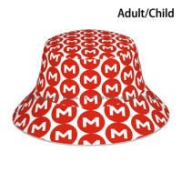 Mega Logo Bucket Hat Sun Cap Mega Nz Cloud Onedrive Google Drive Privacy Chrome Tor Bitcoin Foldable Outdoor Fisherman Hat