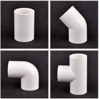 White 20/25/32/40/50mm PVC Pipe Fittings Straight Elbow Tee Connectors Plastic Joint Tube Coupler Aquarium Fish Tank Adapter