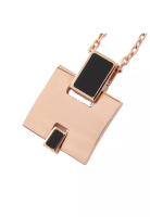 Hermès Pre-Loved Hermès EILEEN Eileen necklace GP Pink gold black