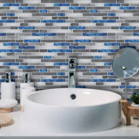 Art3d 10-Piece Peel and Stick Self adhesive Backsplash DIY Kitchen Bathroom Tile 12" x 12" Stone Tiles