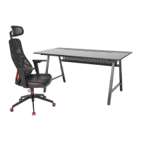 UTESPELARE/MATCHSPEL 電競桌/椅, 黑色