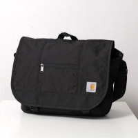 Carhartt卡哈特 Ripstop Messenger Bag 美國版抗撕裂郵差包 防水斜背書包 大容量多層收納側背包 休閒工裝單肩包 輕巧耐用後背包 B0000509