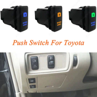 Green &amp; Blue Led Push Plug Switch For Toyota Landcruiser /Hilux /Prado120 /Tacoma/FJ Cruiser /4Runner /Highlander REVERSE CAMERA
