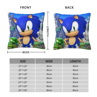（ISG)  Sonices Game Pillow Cover Blue Character Morden Pillow Case For Sofa Bedroom Home Decor Cushi
