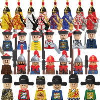 Ancient Chinese Figures Building Blocks Han Ming Qing Dynasty Qin state Emperor Officials Soldiers Historical War Soldiers Brick