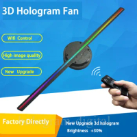 New Wifi 3d Display Advertising logo Light 3d fan Hologram projector Advertising Display hologram Fan Holographic Imaging lamp