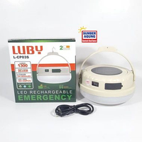 Luby Lampu Emergency Gantung Solar LCP03S 40x40 SMD Baterai 5400mAh Tahan Lama Rechargeable
