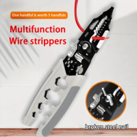 1 Pack Multifunctional Wire Stripping Pliers Electrician Pliers Peeling Breakout Wire Winding Crimping Cable Cutters Hand Tools