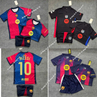ÁO BÓNG ĐÁ - BỘ QUẦN ÁO THỂ THAO TRẺ EM CLB BARCA  2024/2025 - VẢI MÈ THÁI CAO CẤP