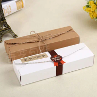 Free Shipping 20pcs/lot White And Kraft Macaroon Paper Box 350g Paper Made Bisuit Box