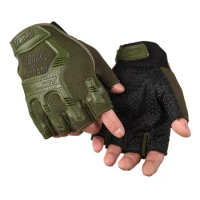 Tactical Military Gloves Paintball Airsoft Shot Soldier Combat Police Anti-Skid Bicycle Half Finger Gloves Men Clothing Gloves
