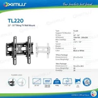 BRACKET TV LED LCD MONITOR 22" - 55" OXIMUS TL220 WALL MOUNT TILT Putih