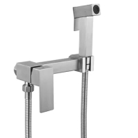 Squar 304 Stainless Steel Toilet Spray Gun Bidet Shower Set With Hot and Cold Water Bidet Mixer Handheld Bidet Showr Faucet