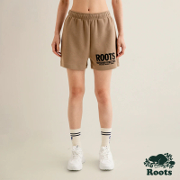 【Roots】Roots 女裝-摩登都市系列 雙面布經典短褲(棕褐色)