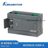 Modbus IO8R-A RTU 8 Way Relay Module 6AI 1AO Analog Input Output 485 Communication Board 8DI/8DO Digital